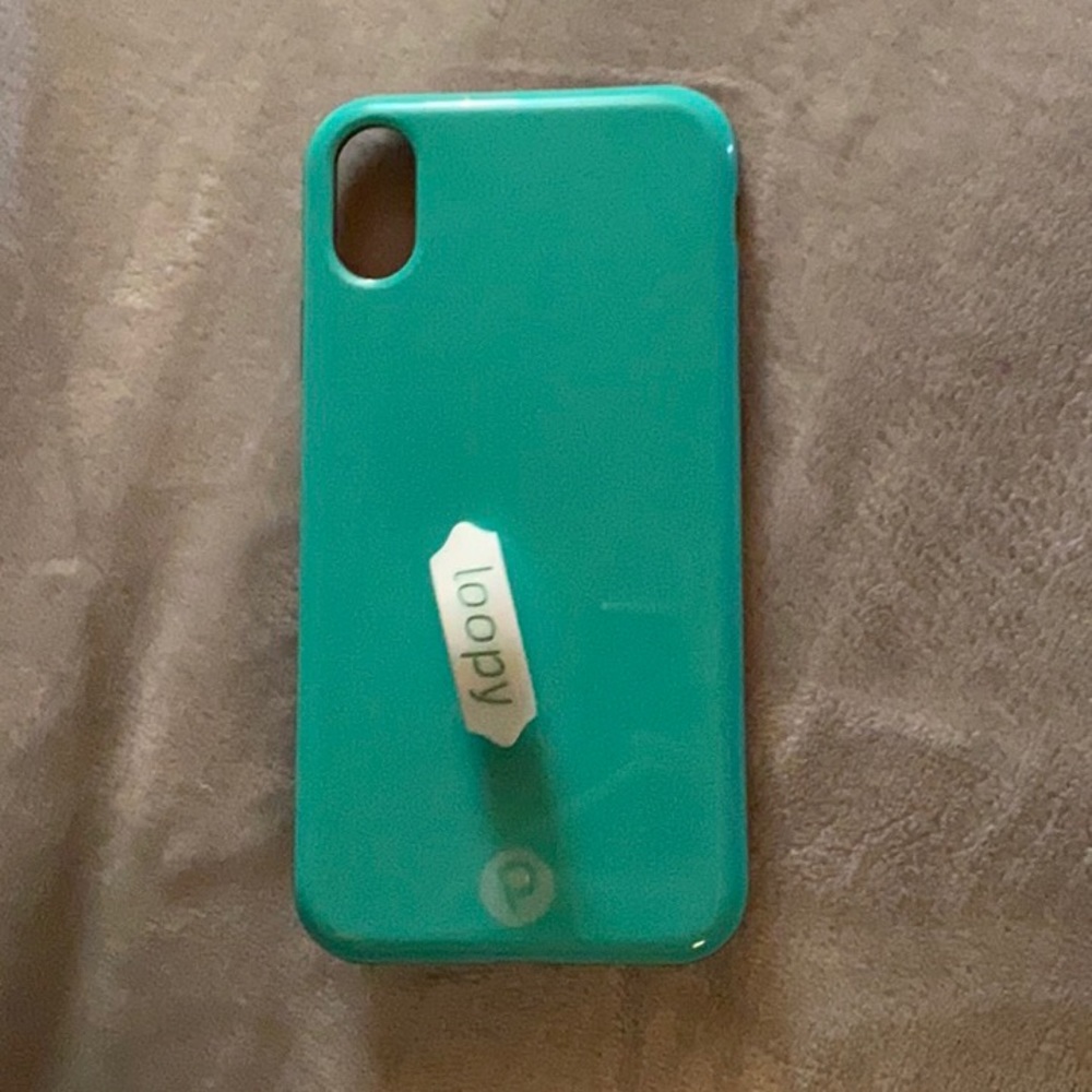 Teal loopy phone case